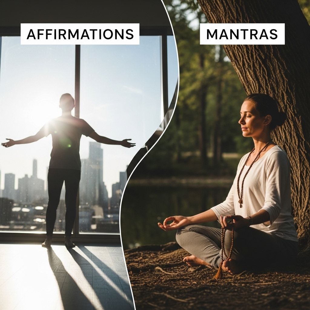 Affirmations vs. Mantras: Understanding Their Power and When to Use Each for Transformation Balance spiritual focus with positive self-talk to enrich your mindfulness practice.