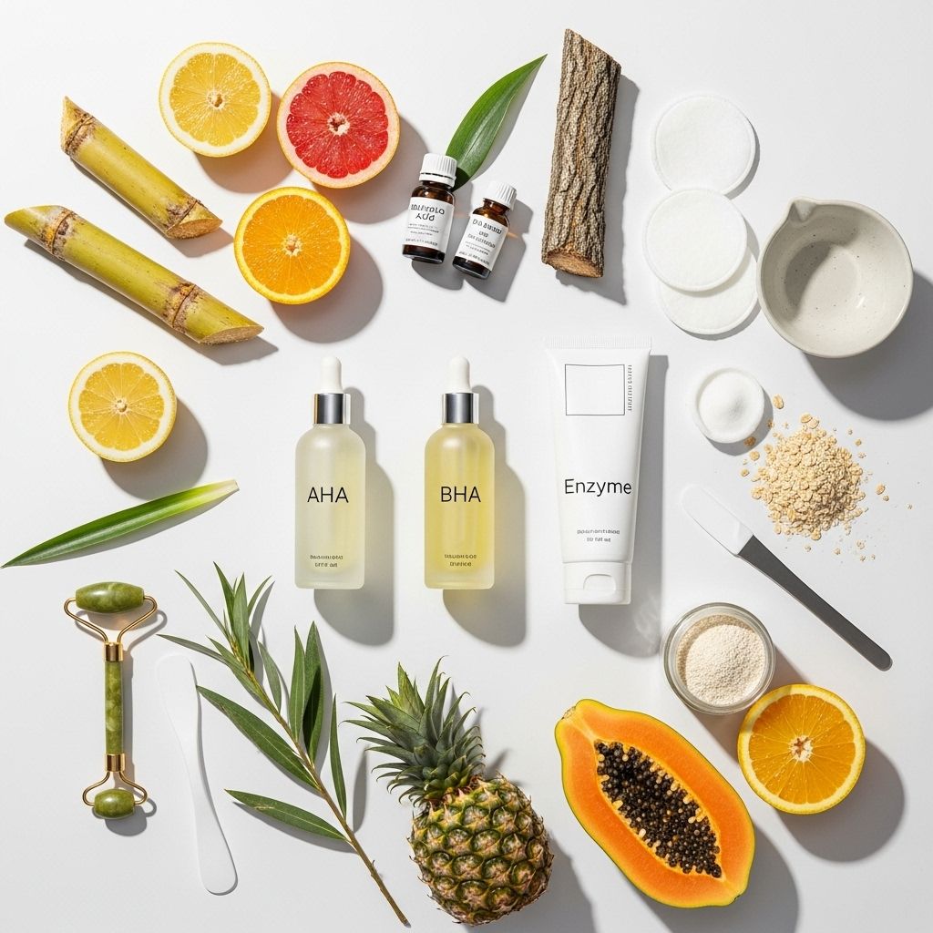 AHA, BHA, Enzyme Guide: Complete Skincare Benefits and Expert Usage Insights Effective exfoliation techniques that transform texture and reveal a radiant glow.