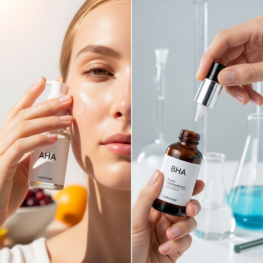 Dive deep into the difference between AHAs and BHAs, their unique skin benefits, and how to choose the right one for your skin goals.