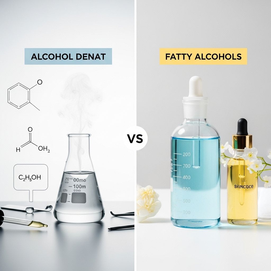 Alcohol Denat vs. Fatty Alcohols in Skincare Choosing the right ingredient can help maintain a healthy barrier and lasting moisture.