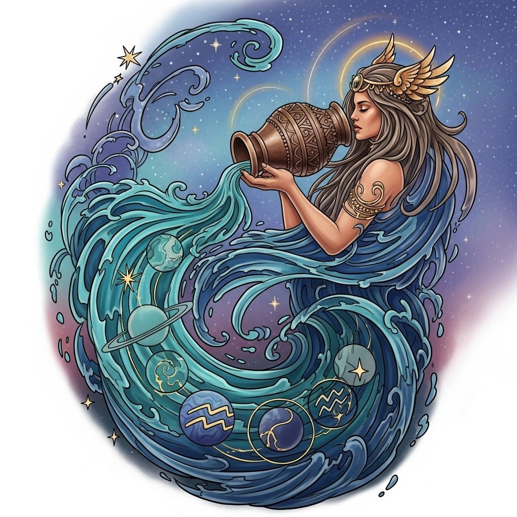 Aquarius tattoo inspiration: 55 creative designs celebrating your innovative, bold, and free-spirited energy.