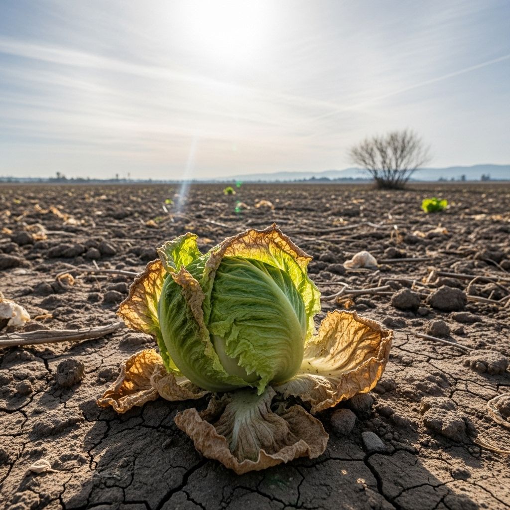 How drought, climate volatility, and farming practices combined to trigger an unprecedented lettuce shortage and price spike in Arizona’s winter 2022 season.