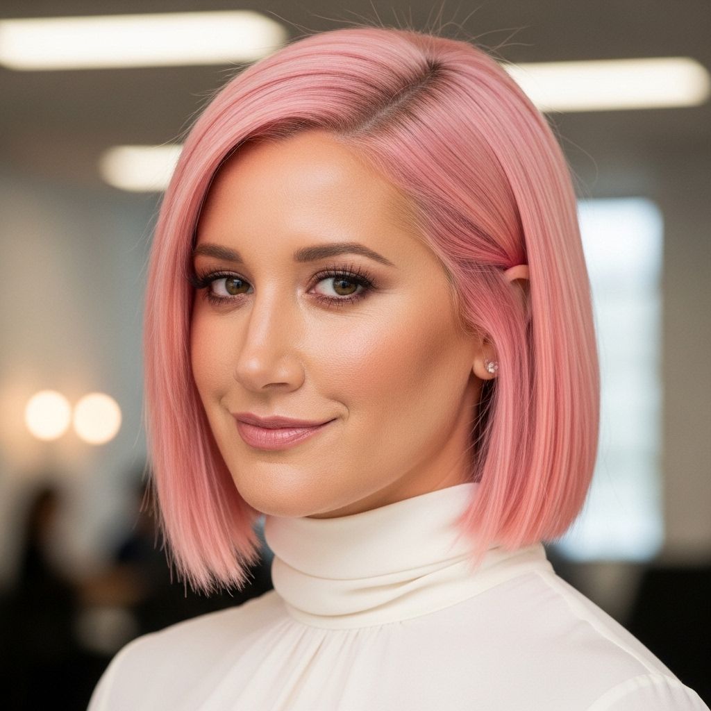 From nostalgic blonde to a vibrant pink bob—Ashley Tisdale's hair transformation boldly redefines celebrity color trends in 2018.