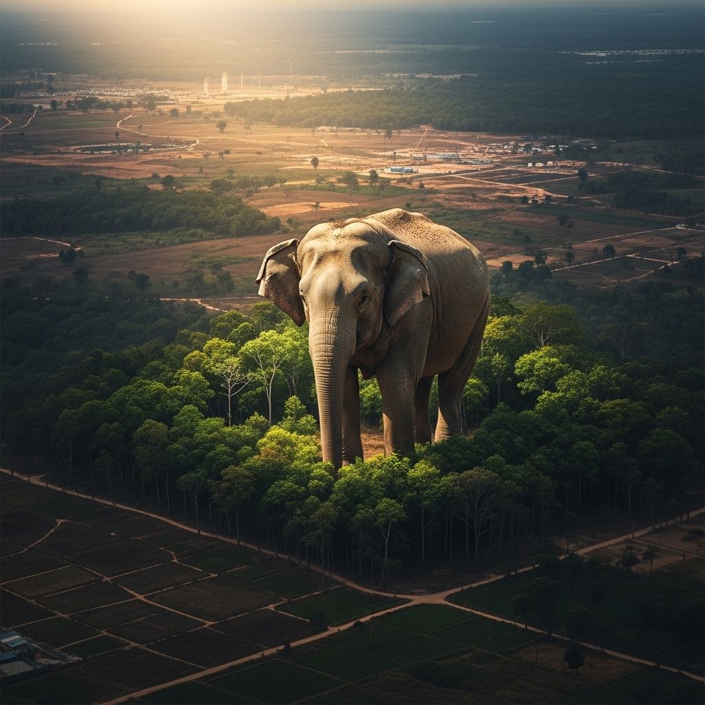 Asian elephants have lost over two-thirds of their historic habitats due to human activity and environmental change.