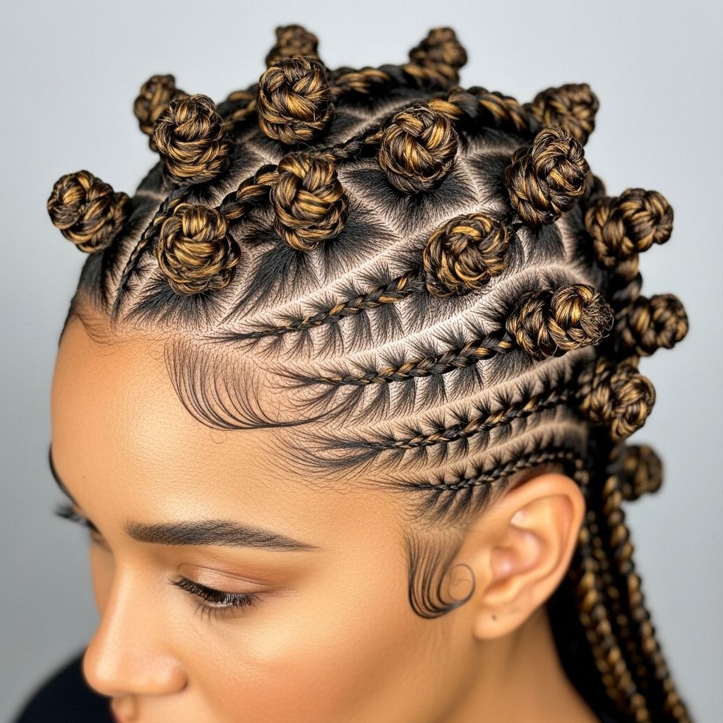Discover Bantu bomb stitch braids: the viral style blending creative knots, modern braiding, and protective tips for every texture.
