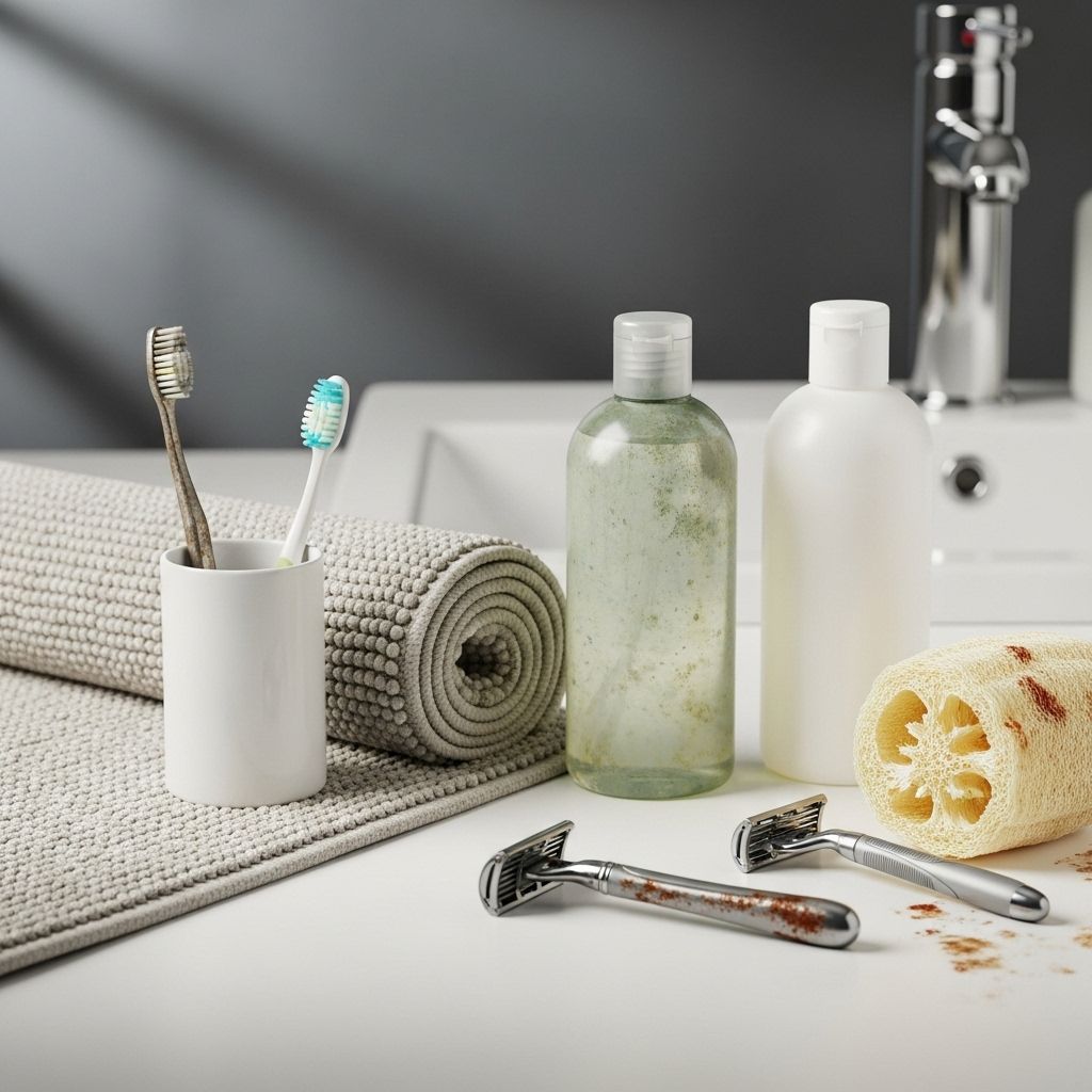 Bathroom Items You Should Clean or Replace ASAP Tending to forgotten items stops mold growth and maintains a fresh, hygienic bathroom.