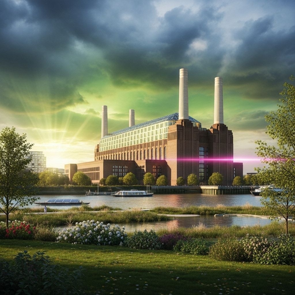 How the iconic Battersea Power Station, immortalized by Pink Floyd, is evolving from a symbol of industrial might to a beacon of sustainable urban renewal.