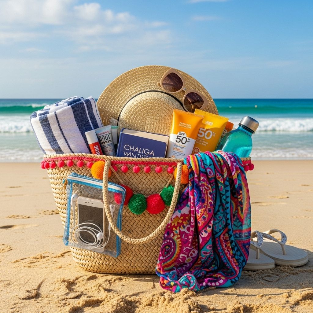 Master the art of beach day packing—discover every item your beach bag needs for sun, surf, comfort, and style.