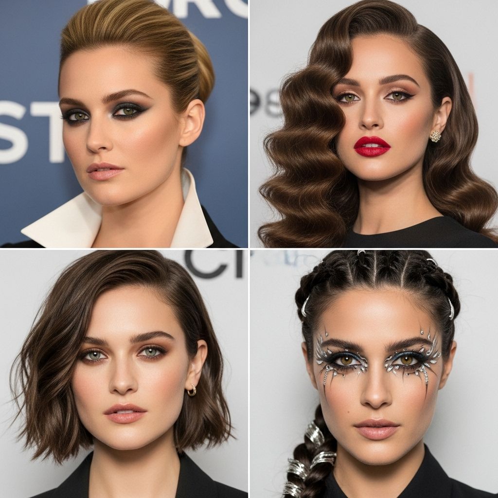 From glowing pink lips to playful purple eyes and undone waves, explore this week’s most iconic hair and makeup on your favorite stars.