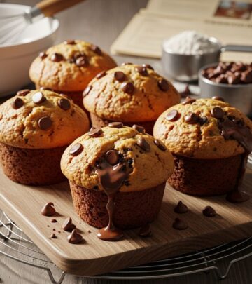 Make tall, tender bakery style chocolate chip muffins at home with this easy, foolproof recipe.