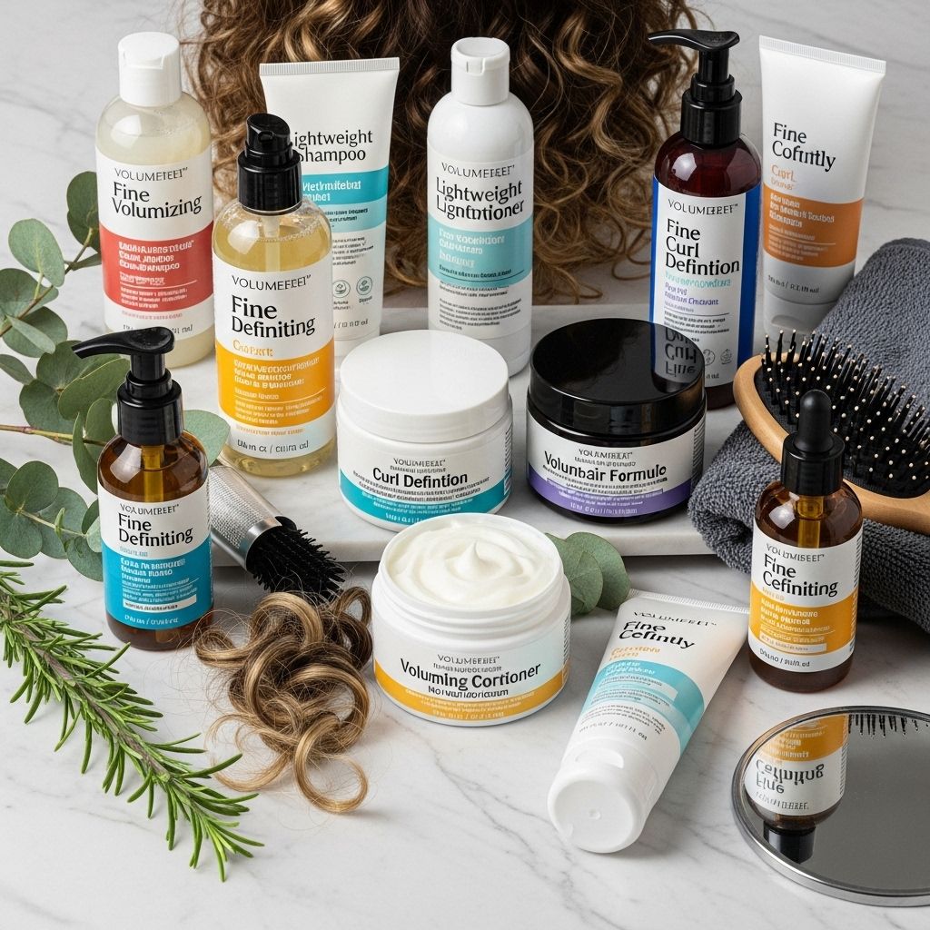 Discover the top lightweight shampoos, conditioners, and stylers to define, volumize, and care for fine curly hair without weighing it down.