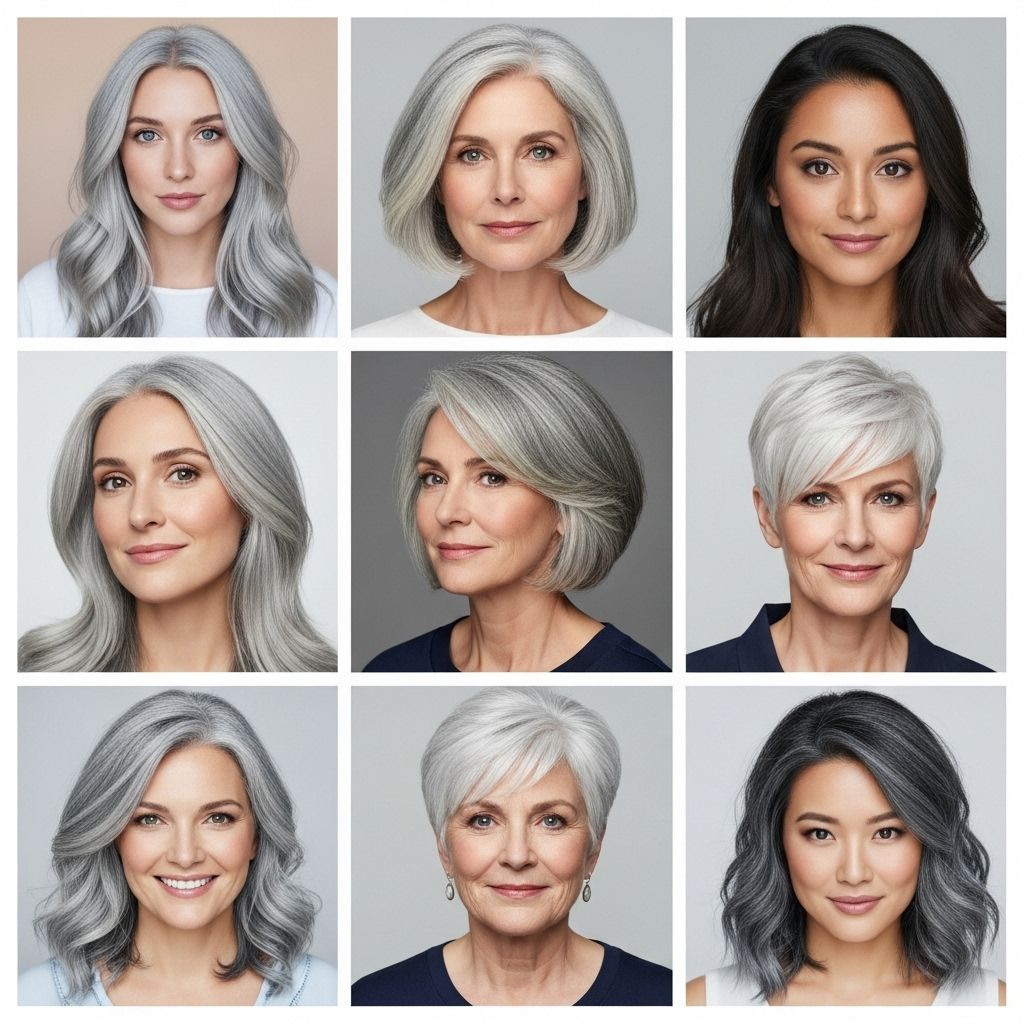 Explore the coolest gray hairstyles and color ideas for 2023, from silver bobs to purple highlights.