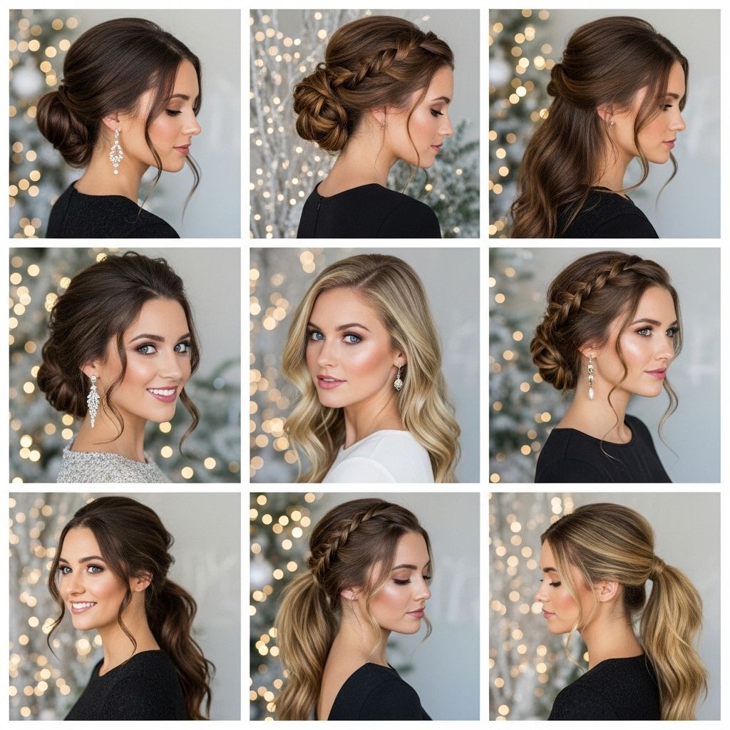 From sparkly accessories to chic braids, discover on-trend looks for the ultimate holiday party hair statement.