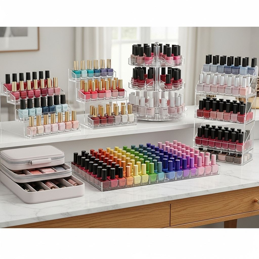 Discover the smartest and chicest nail polish organizers to tame every collection, from minimalist racks to pro-level cases.