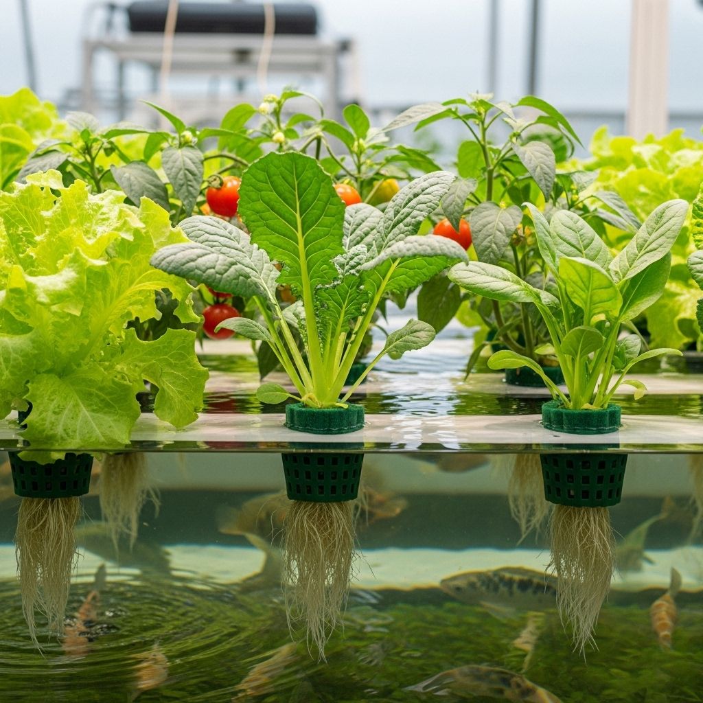 Discover the top leafy greens, herbs, fruits, and more that flourish in aquaponic systems for sustainable year-round harvests.