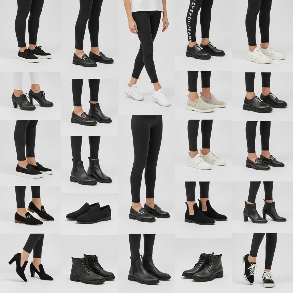 Discover the ultimate guide to stylish footwear pairings for leggings, from casual classics to statement-makers.