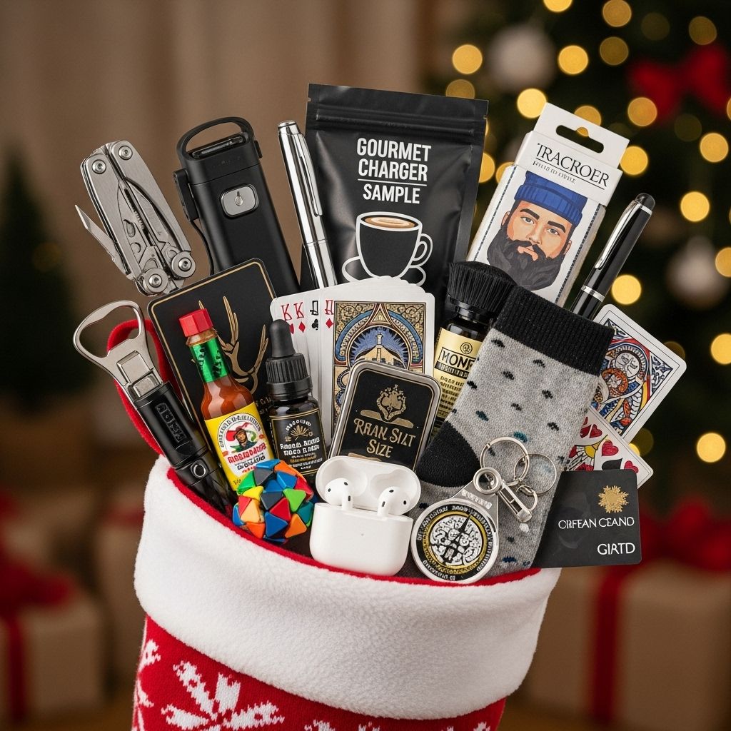 Upgrade your holiday gifting with these creative and practical stocking stuffers tailored for every type of guy.