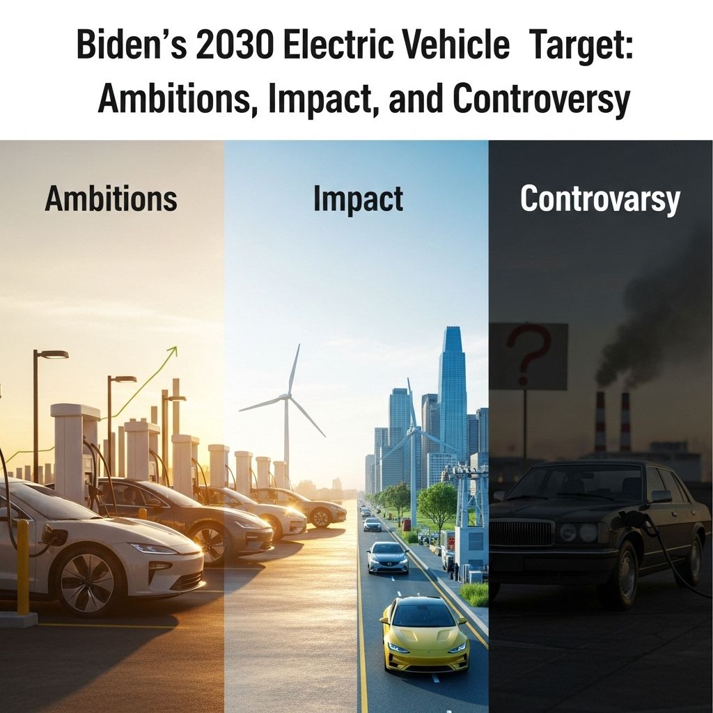 President Biden aims for half of new cars sold in America to be electric by 2030, catalyzing industry transformation and debate.