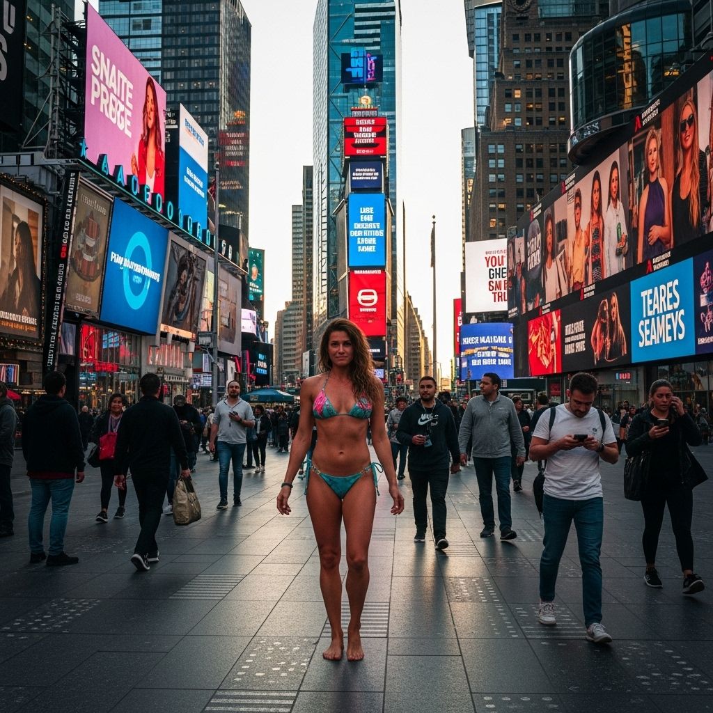 What one woman learned about body image and public perception after baring all in the heart of NYC.