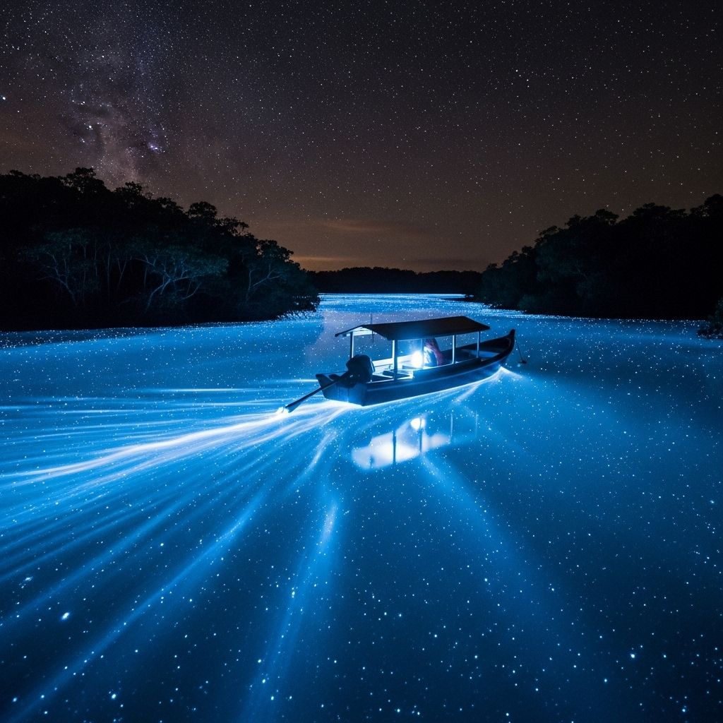 Unveiling the mysteries and ecological impact of nature's glowing marine organisms.