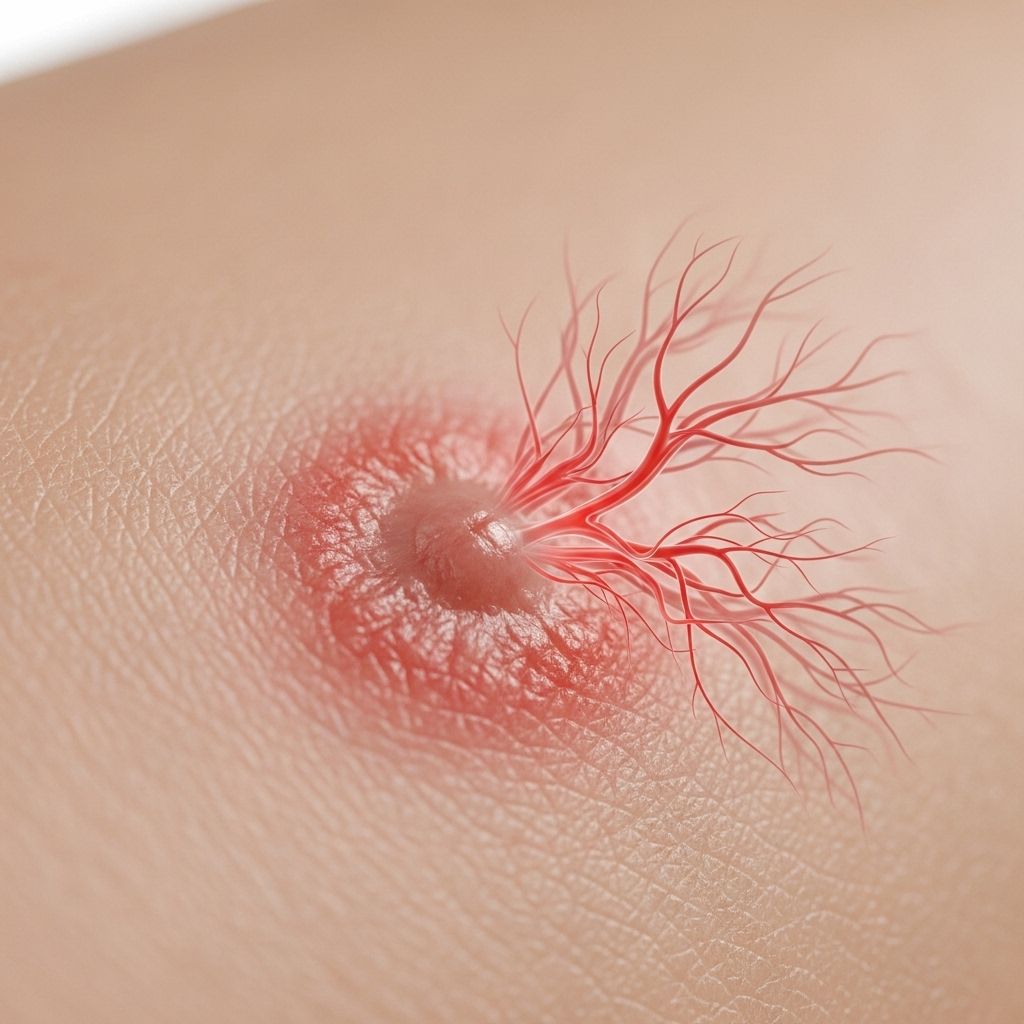 Vascular delivery speeds acne lesion repair while preventing excess inflammation.