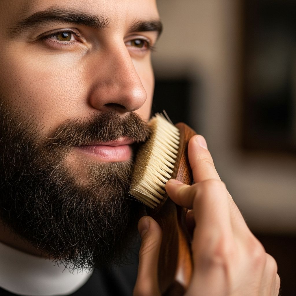 Mastering Boar Bristle Brush Beard Training Techniques for Optimal Beard Health and Style Daily boar bristle brushing conditions and trains hair for a neater, healthier beard.