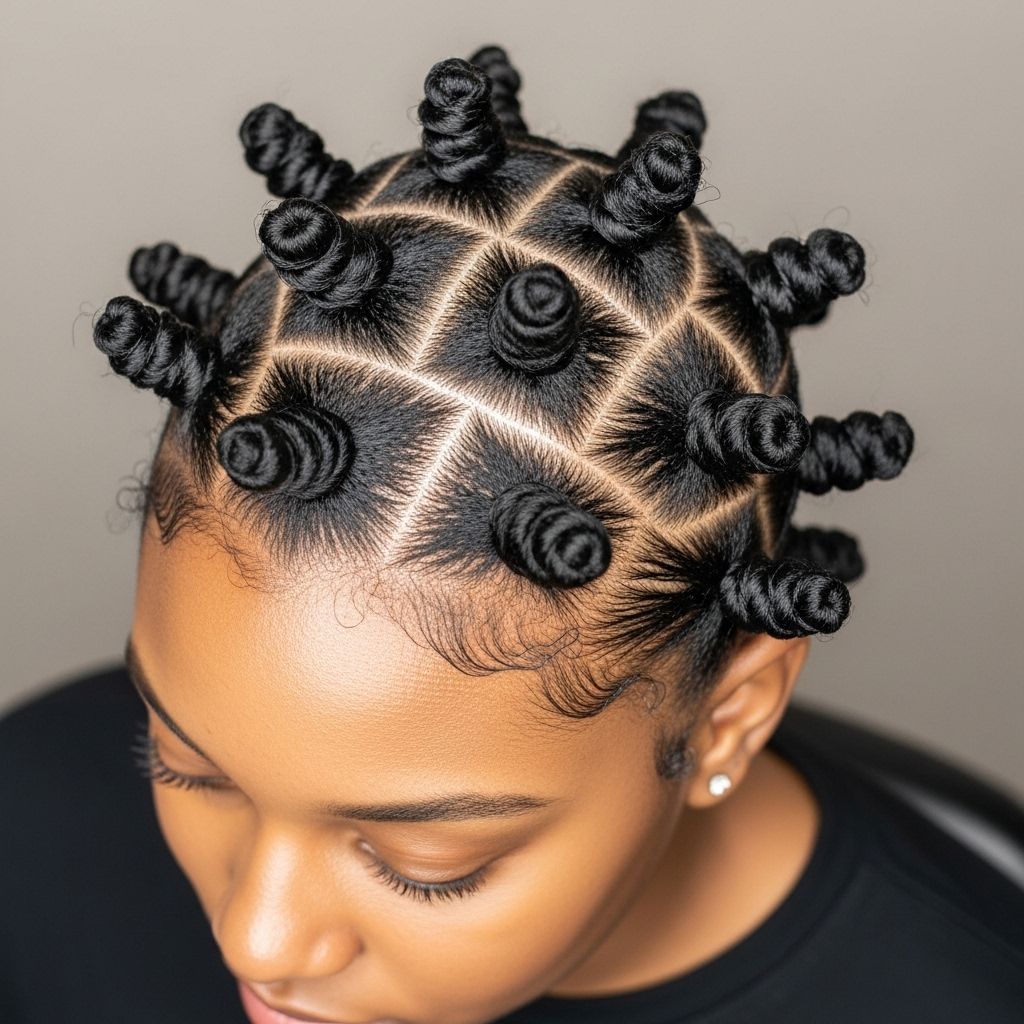 Level up your look with statement-making braided Bantu knots—protective, playful, and perfect for natural hair.