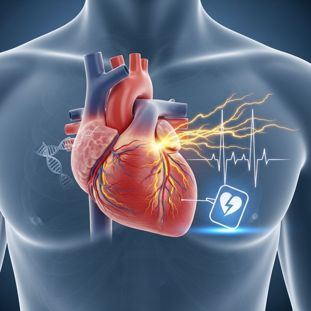Comprehensive guide to Brugada syndrome: symptoms, causes, diagnosis, risks, and treatment options.