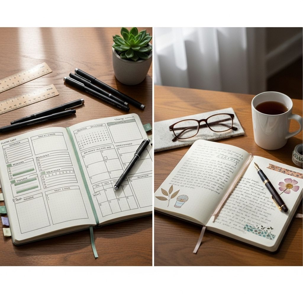 Bullet Journaling vs. Daily Journaling for Mental Structure: Methods, Benefits, and Personalization Insights into planning methods that simplify tasks and encourage deeper reflection.