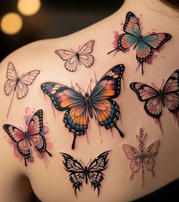 Ink that captures your journey of growth, strength, and new beginnings with delicate wings.