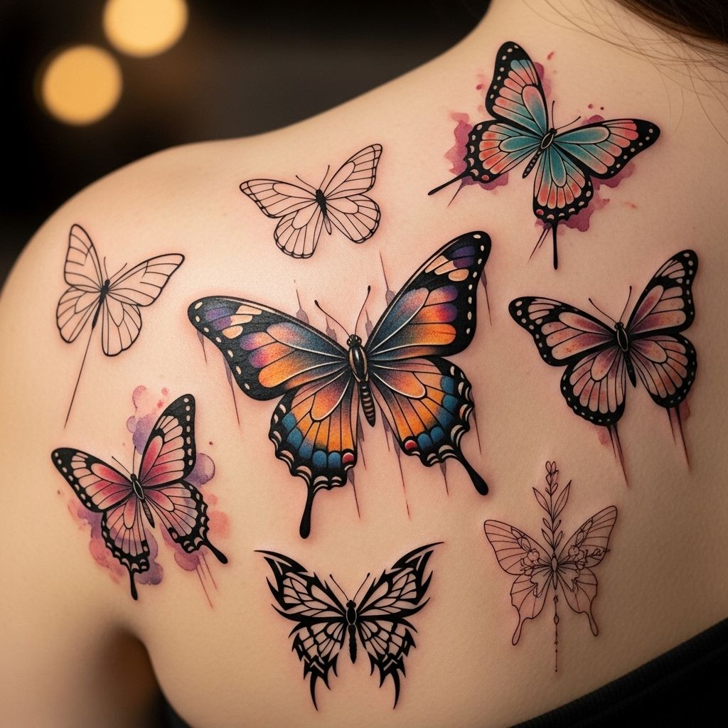 Butterfly Tattoos: Symbolism, Styles & Stunning Ideas for Personal Transformation Ink that captures your journey of growth, strength, and new beginnings with delicate wings.