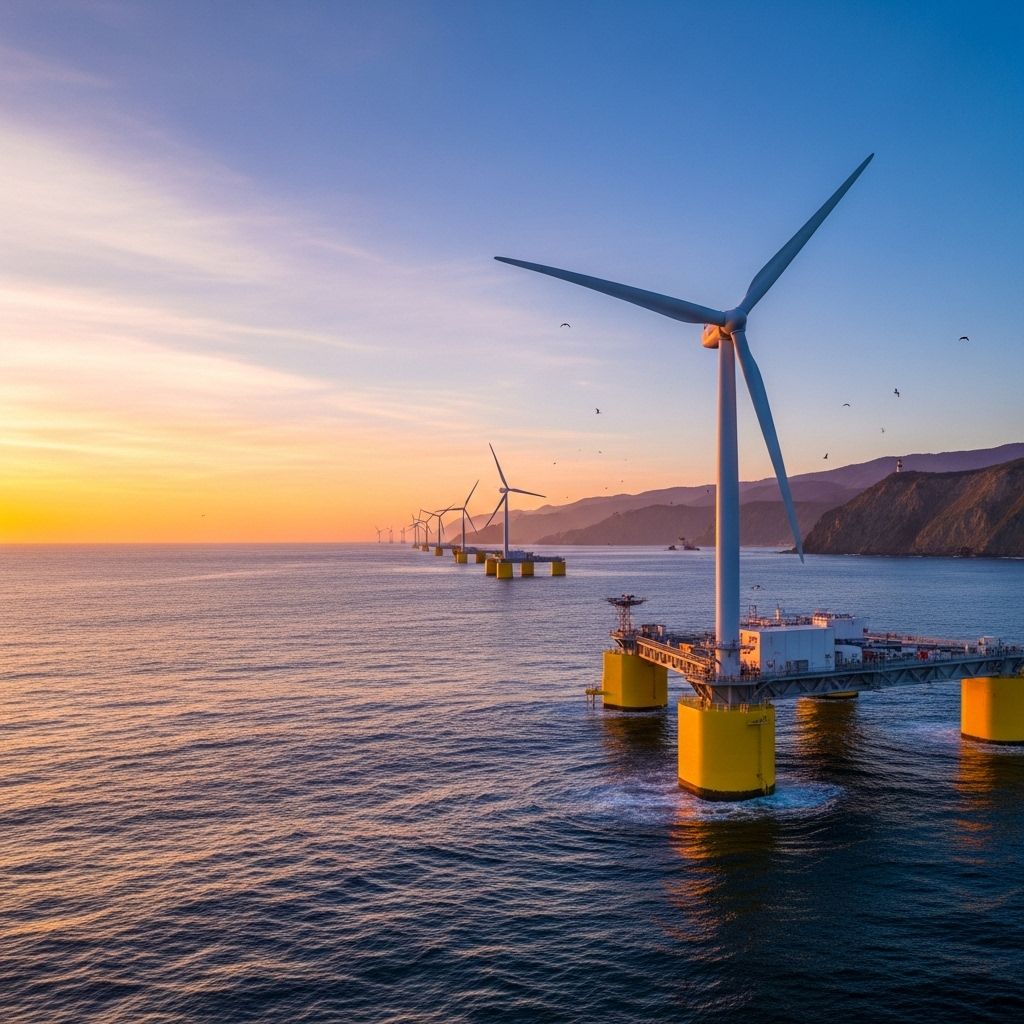 California sets an ambitious course for floating wind farms off its coast, aiming for clean energy leadership and resilient communities.
