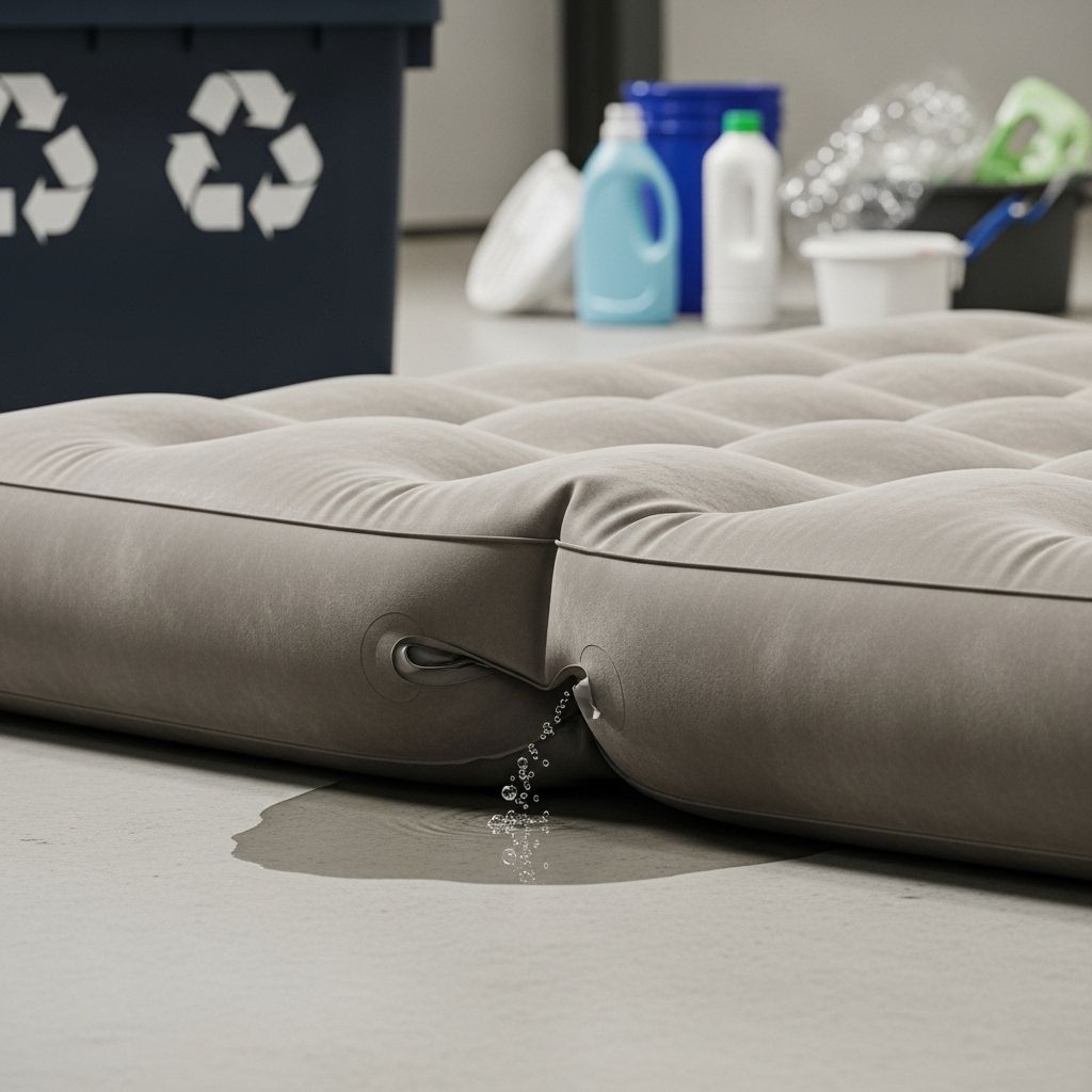 Learn how to responsibly dispose of or creatively repurpose your old inflatable mattress to reduce landfill waste.