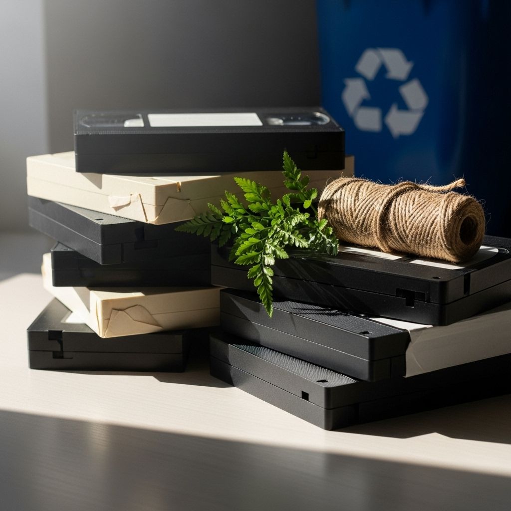 Learn how to responsibly dispose of or recycle VHS tapes, why they're hard to recycle, and creative reuse solutions.