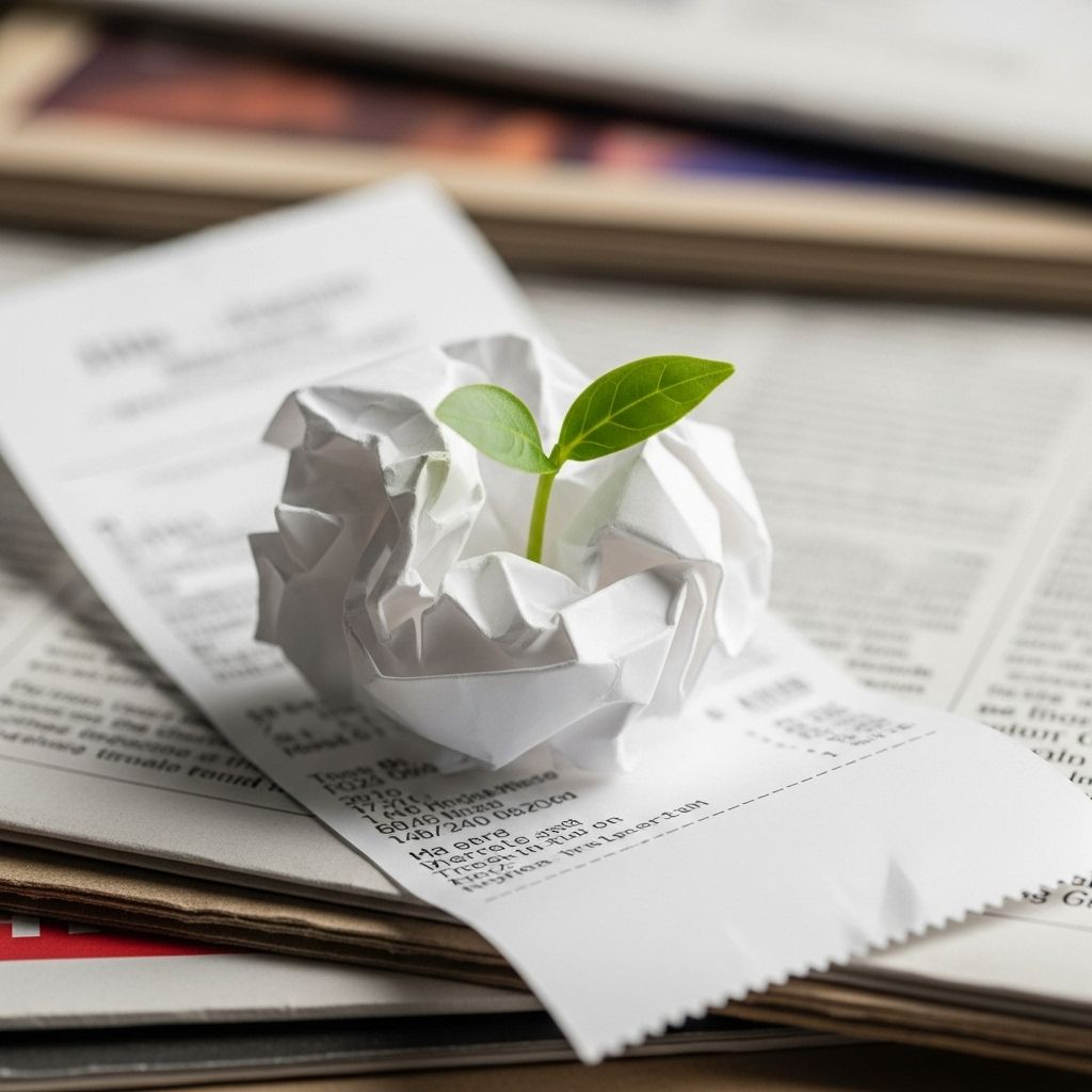 Unpack the truth about receipt recycling, health risks, and greener solutions for paper waste reduction.