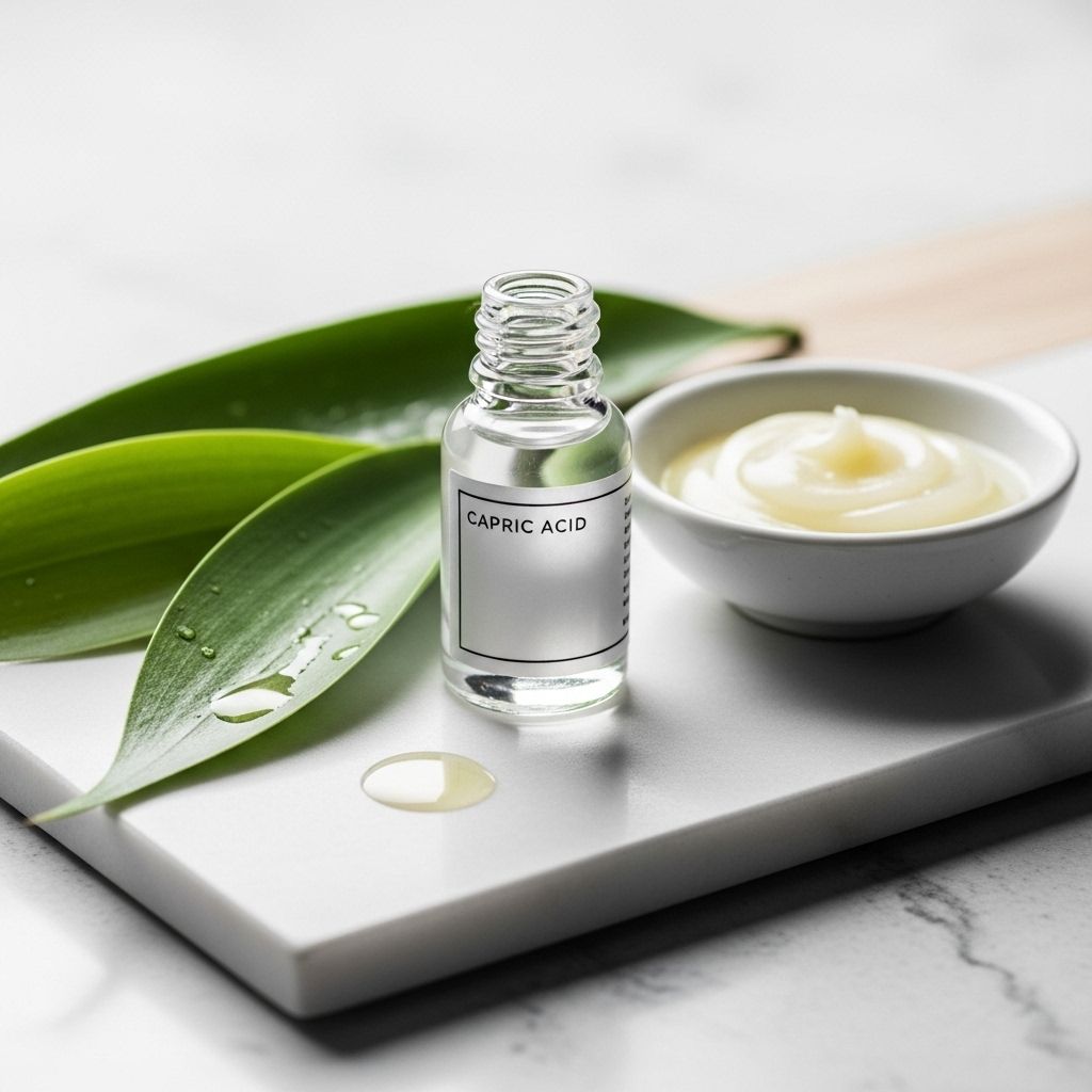Capric Acid for Skin: Comprehensive Guide to Benefits, Uses, and Side Effects Explore capric acid's moisturizing, antimicrobial, and stabilizing roles in skincare, its diverse uses, and important safety considerations.