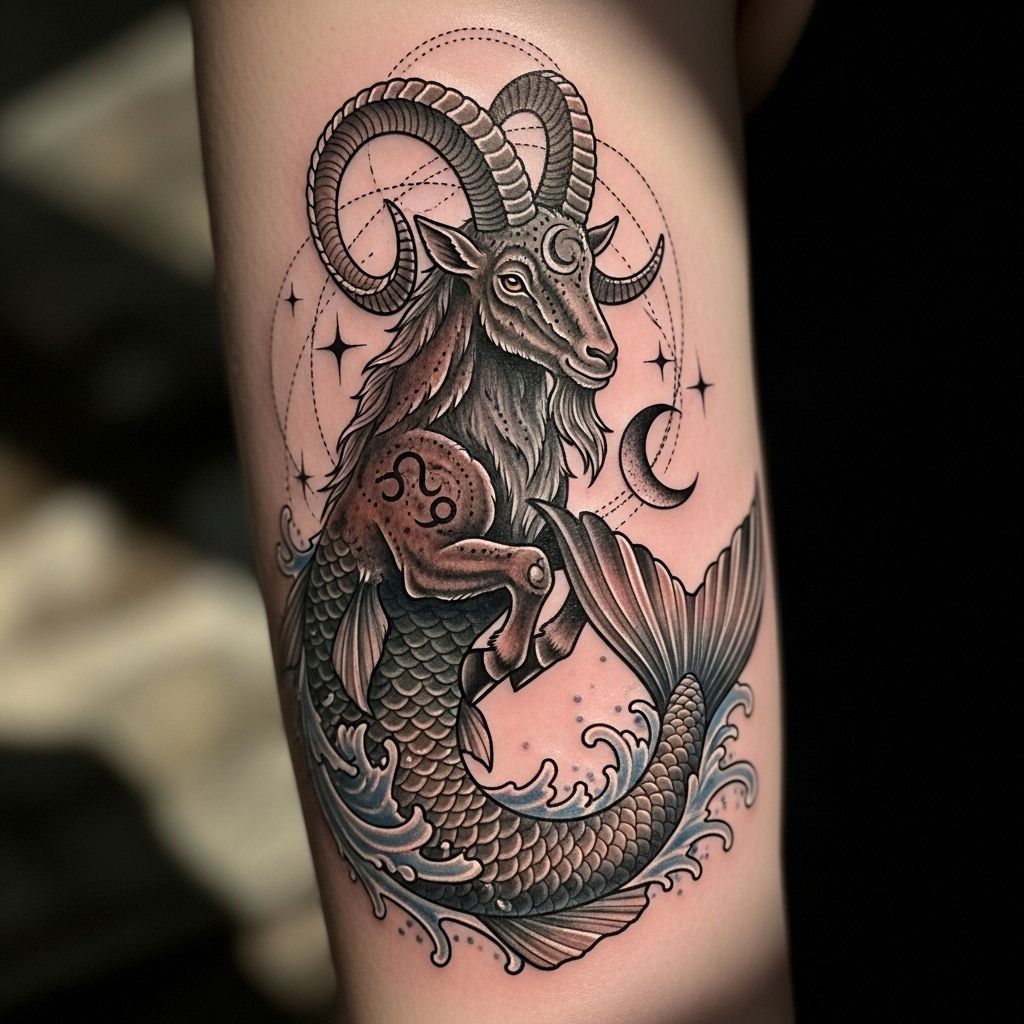 Explore unique Capricorn tattoo ideas that embody ambition, discipline, and earthy elegance—perfect for anyone inspired by the zodiac’s determined goat.