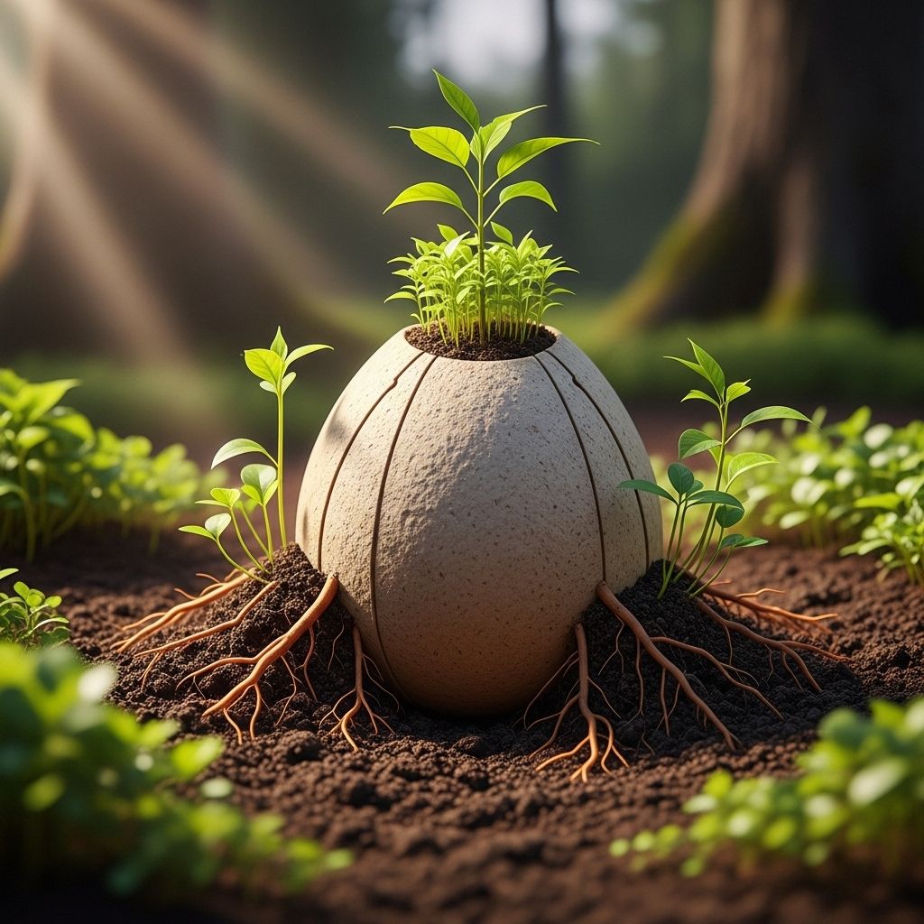 Capsula Mundi offers an eco-friendly, biodegradable urn that turns ashes into a tree, reimagining memorials for a sustainable future.