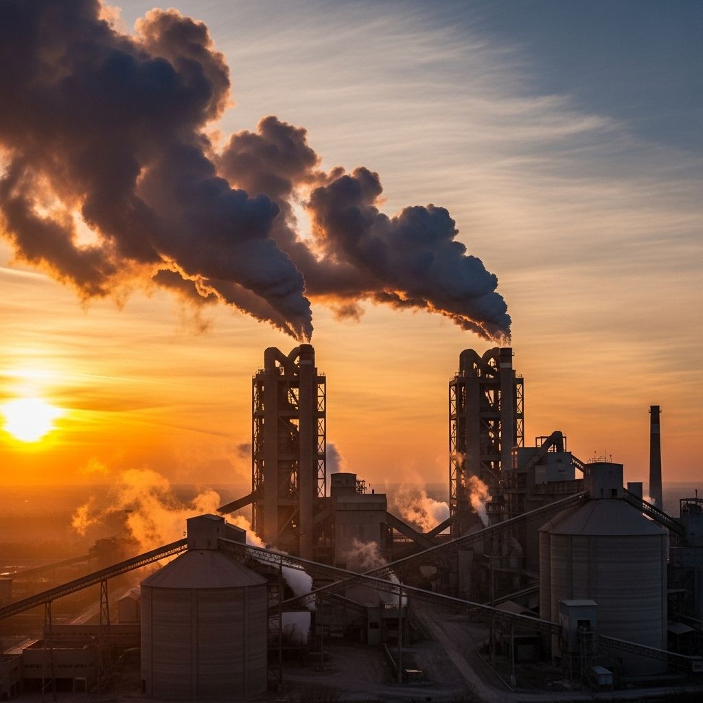 The cement industry’s CO2 output has surged, driving urgent innovation toward greener construction materials.