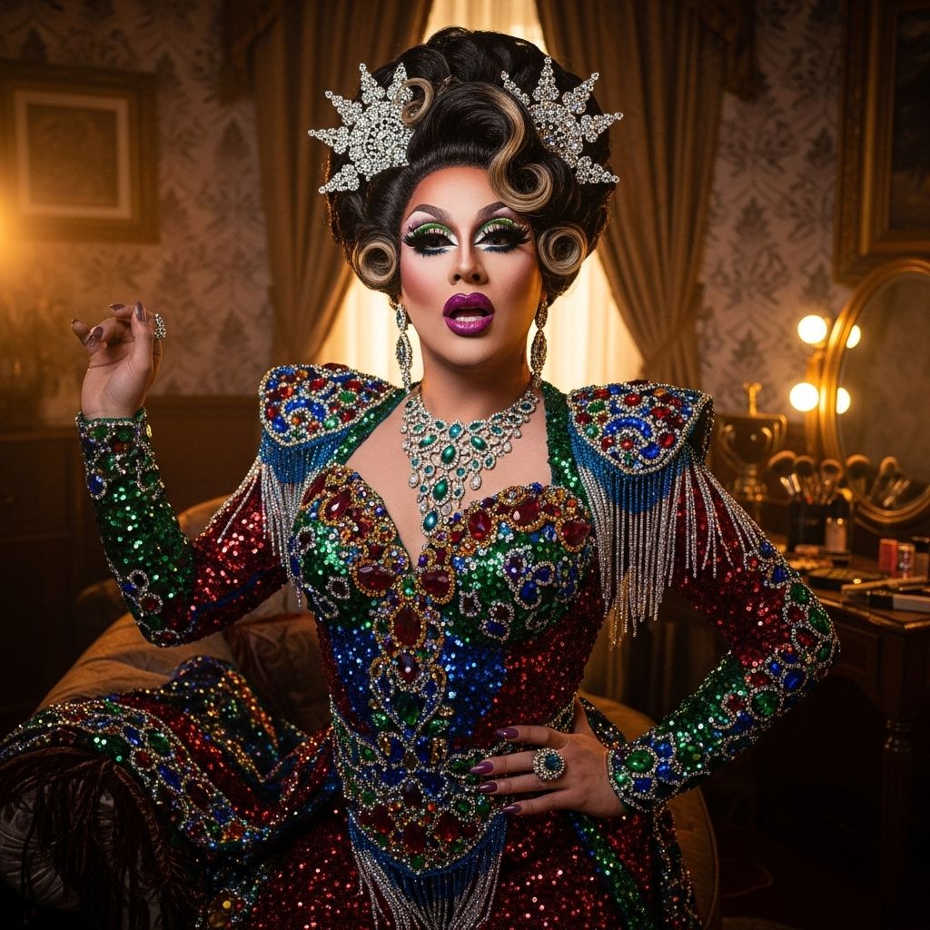 Explore how Chamilla Foxx crafts cyber glamour and celebrates heritage in her dazzling drag artistry for Cosmo Queens.