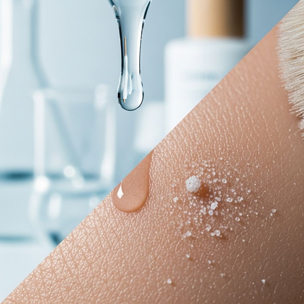 Chemical vs Physical Exfoliants: The Definitive Comparison for Every Skin Type Discover methods to refresh your complexion safely and effectively for a radiant glow.