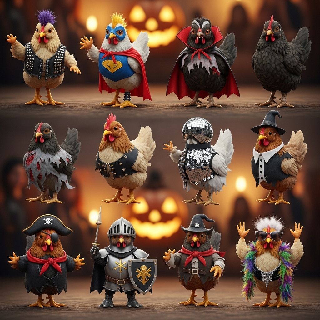 10 Chicken Costumes That’ll Make Your Flock the Star of Halloween Adorable, lightweight ensembles keep your feathered friends comfortable and camera-ready.
