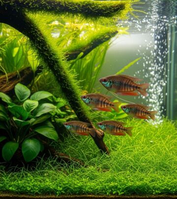 Soft, acidic water and rich plant cover enhance coloration and reduce stress.