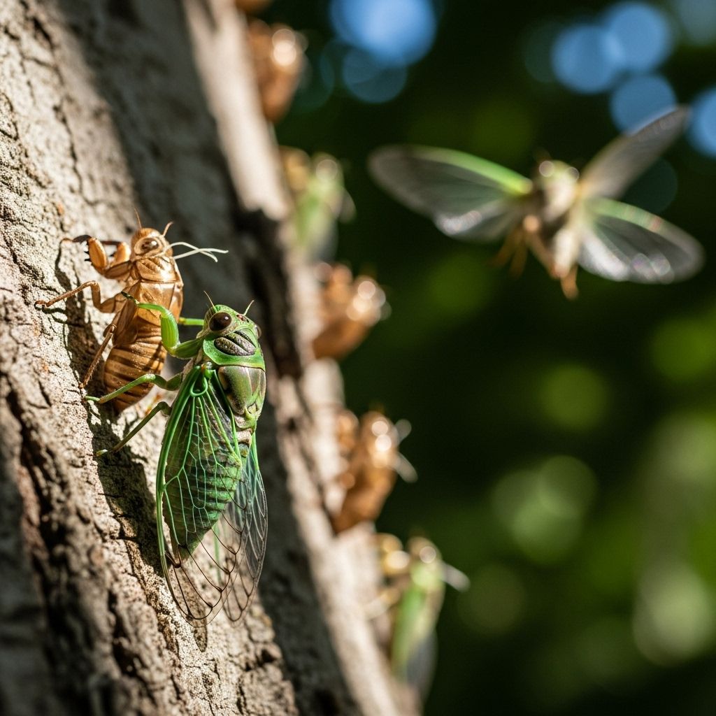 Rarely seen synchronized emergence reveals nature's clever survival strategy.
