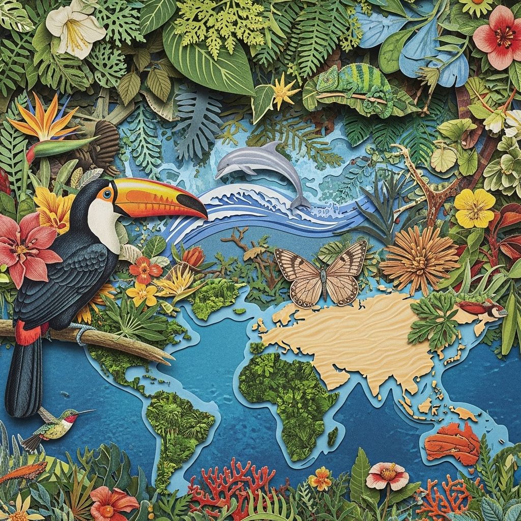 Explore how Clare Börsch’s vibrant paper collages capture the wonder, fragility, and urgency of Earth’s biodiversity.