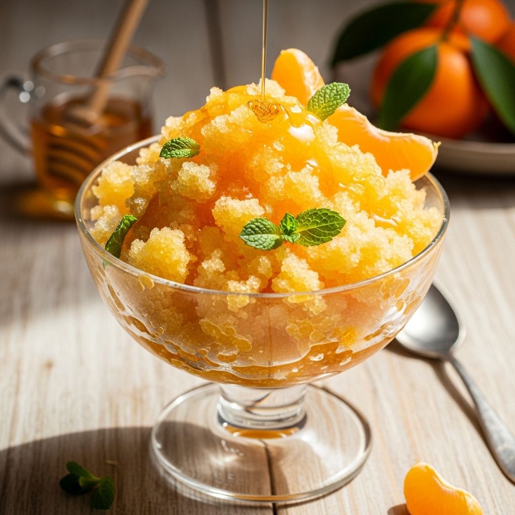 Transform juicy clementines and natural honey into a luscious, icy granita dessert that's as simple as it is sophisticated.