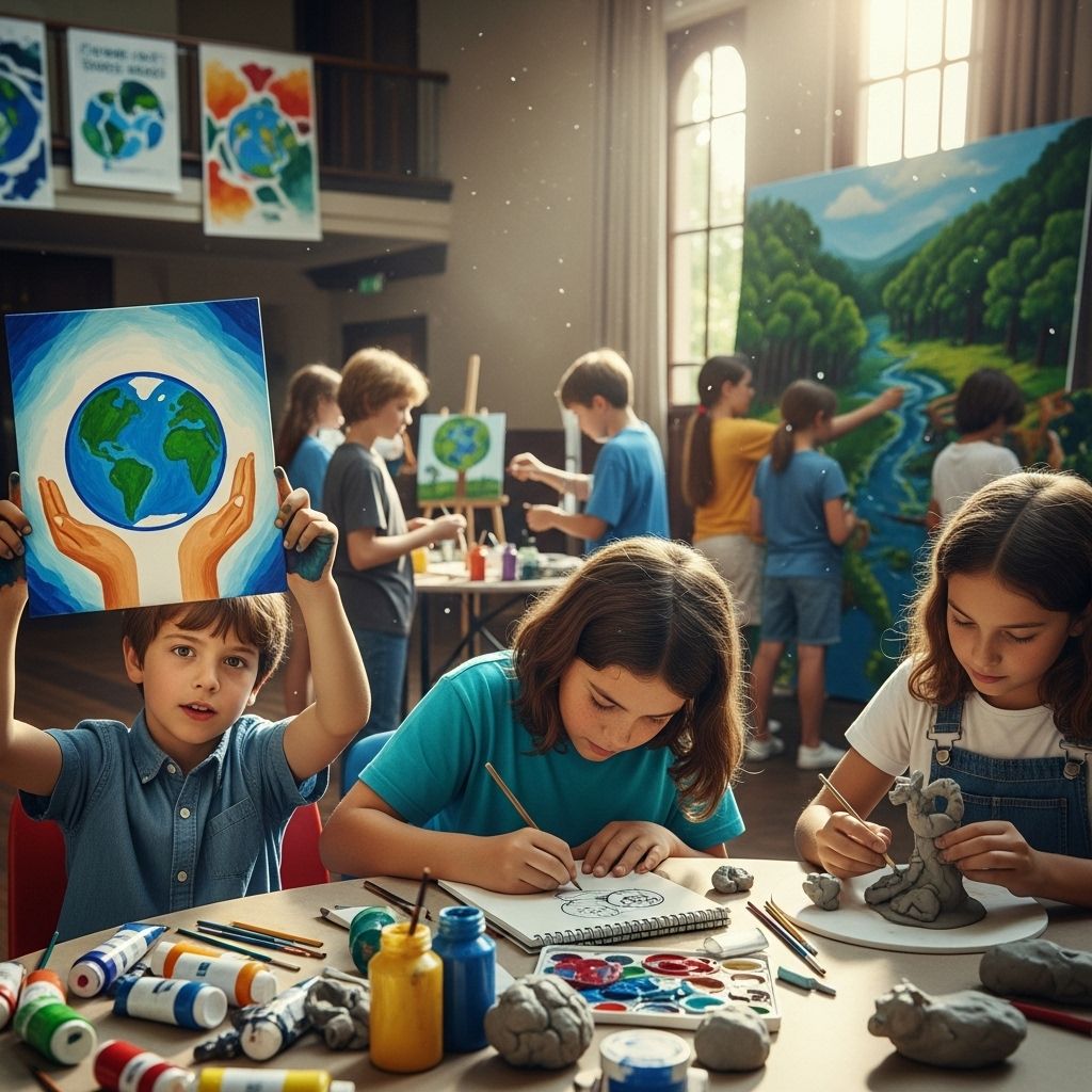 Creative art projects engage students worldwide, giving young voices a powerful platform in global climate dialogue.