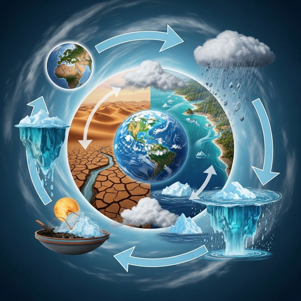 Explore the profound and cascading impacts of climate change on Earth's water cycle and human society.