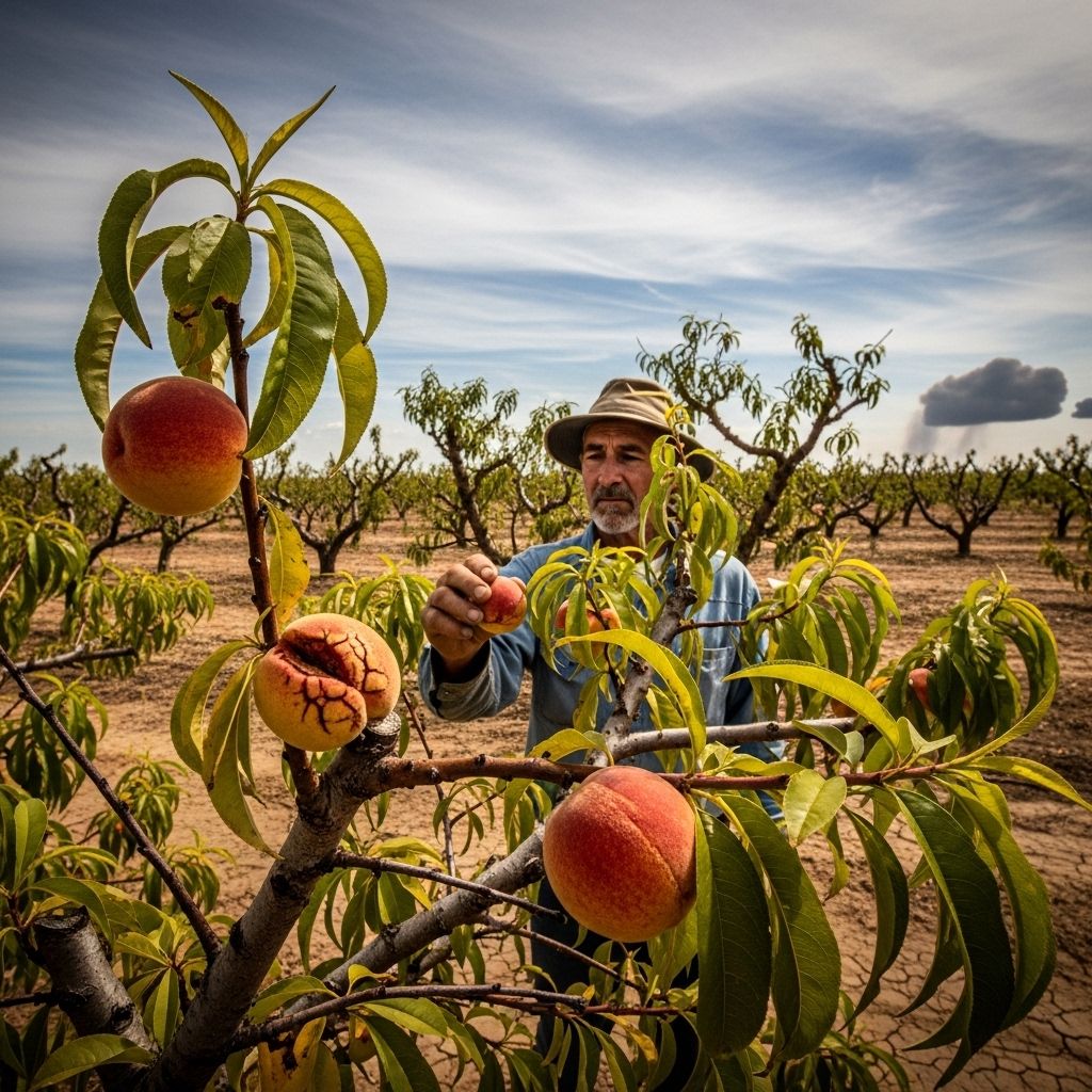 Rising temperatures and erratic weather are forcing Georgia’s peach growers to rethink their crops and strategies as climate conditions evolve.