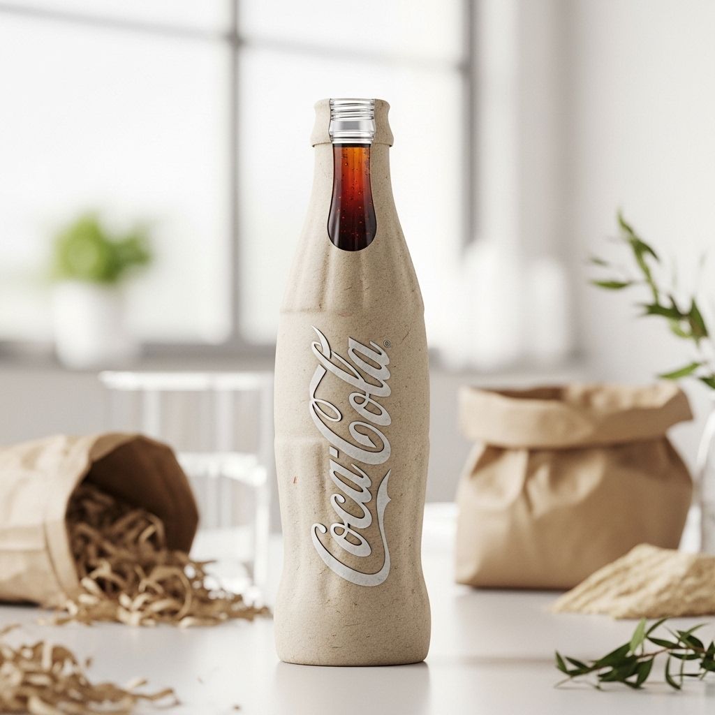 Coca-Cola is pioneering paper-based bottles to reduce single-use plastic and advance sustainable packaging innovation.